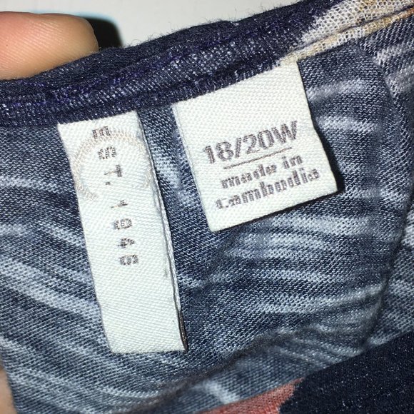 Navy flower top - Picture 5 of 5